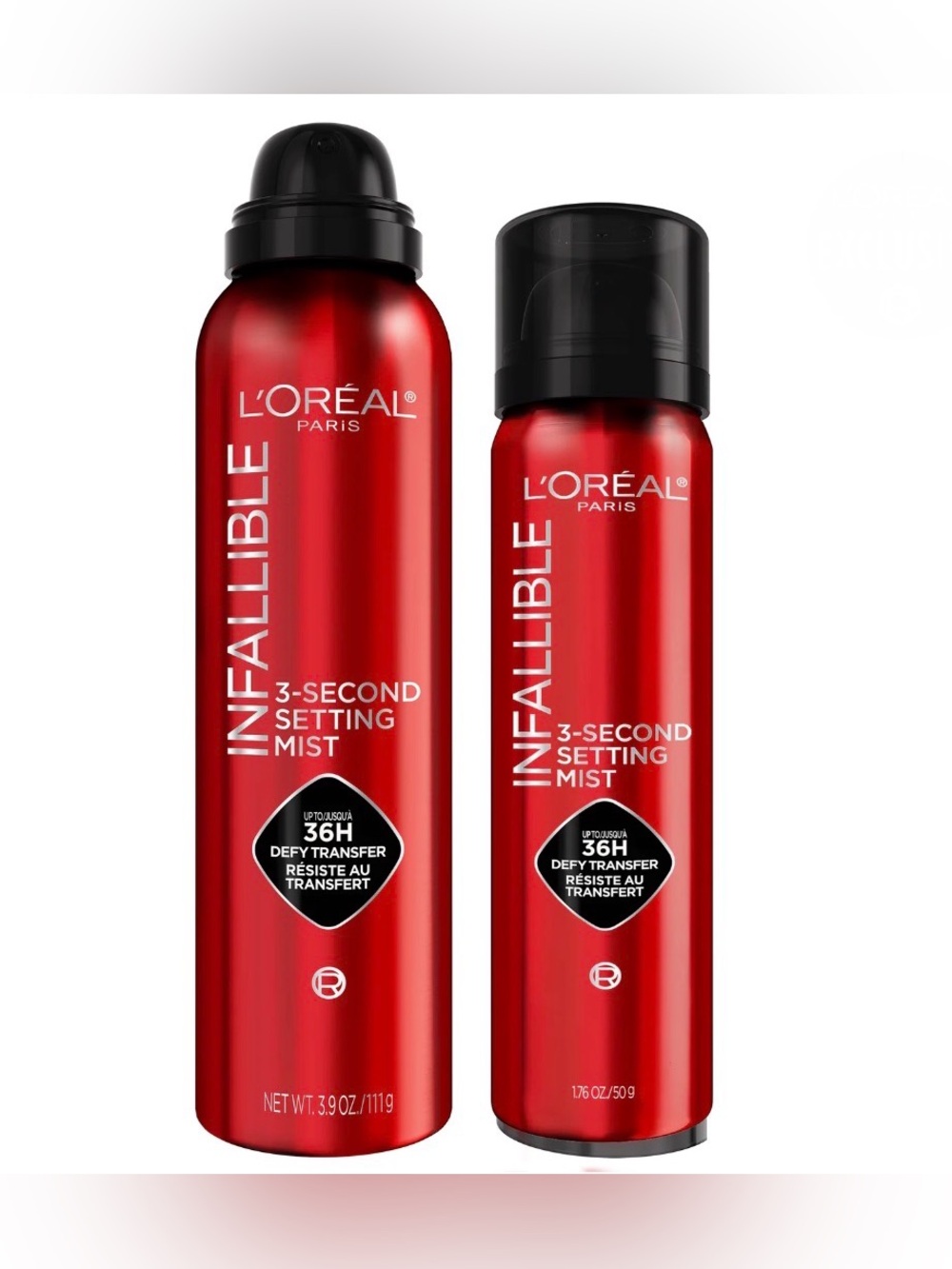 Loreal Home & Away Infallible Setting Mist Duo - 1.76oz and 3.9oz